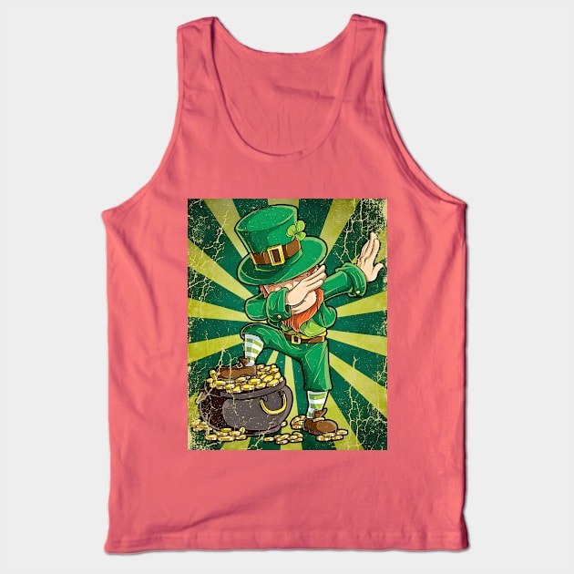 St. Patricks Gold Dabbing Tank Top by Science Busters Podcast